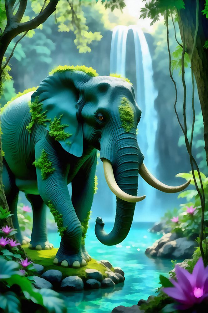 Fantasy Elephant II art print by Vanessa Knight for $57.95 CAD