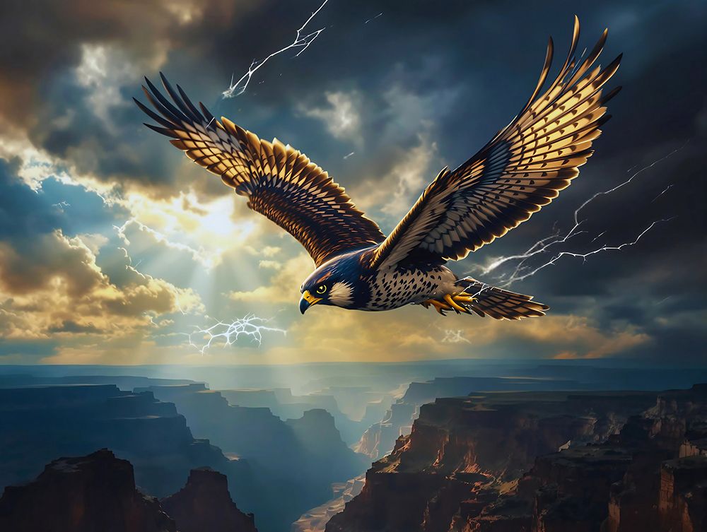 Fantasy Falcon art print by Vanessa Knight for $57.95 CAD