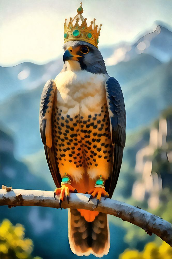 Fantasy Hawk King art print by Vanessa Knight for $57.95 CAD