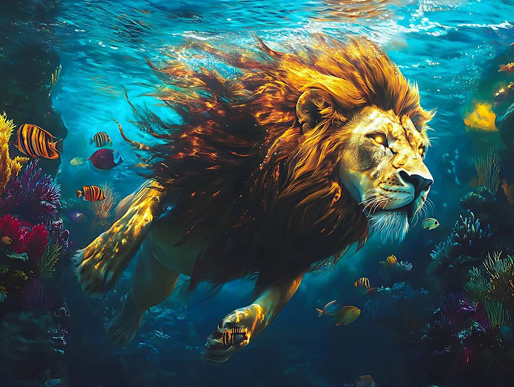 Fantasy Lion art print by Vanessa Knight for $57.95 CAD