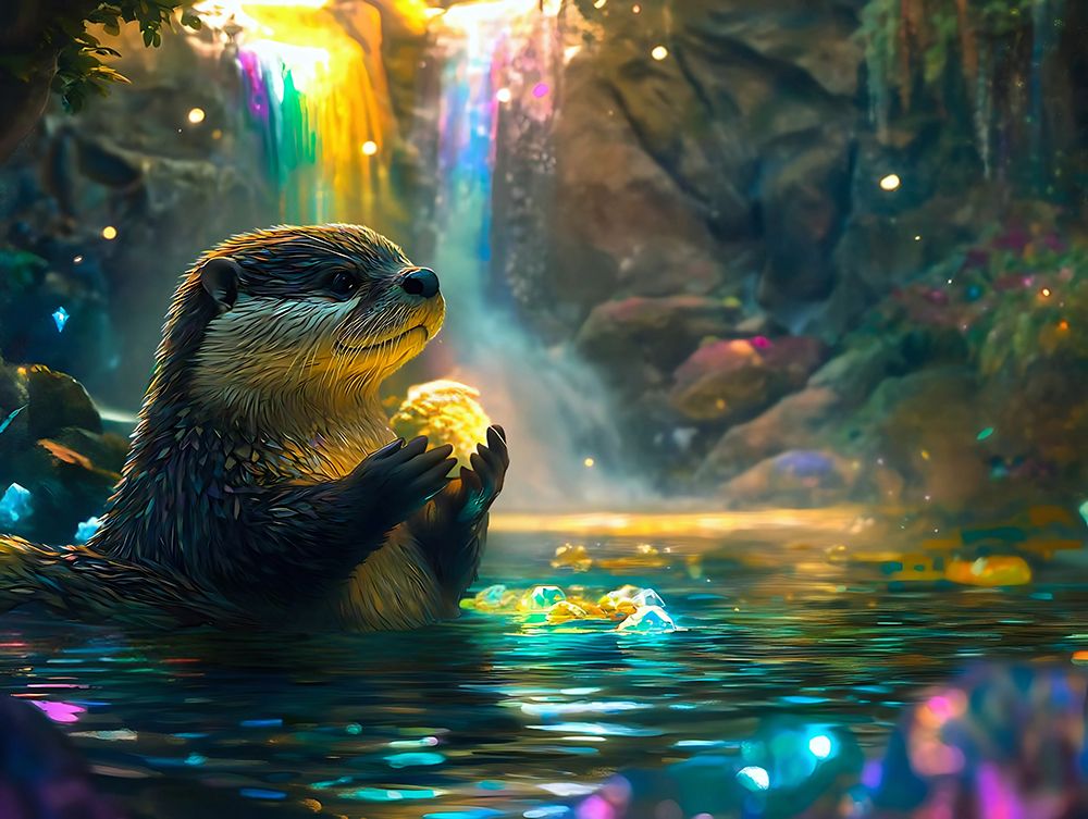 Fantasy Otter I art print by Vanessa Knight for $57.95 CAD