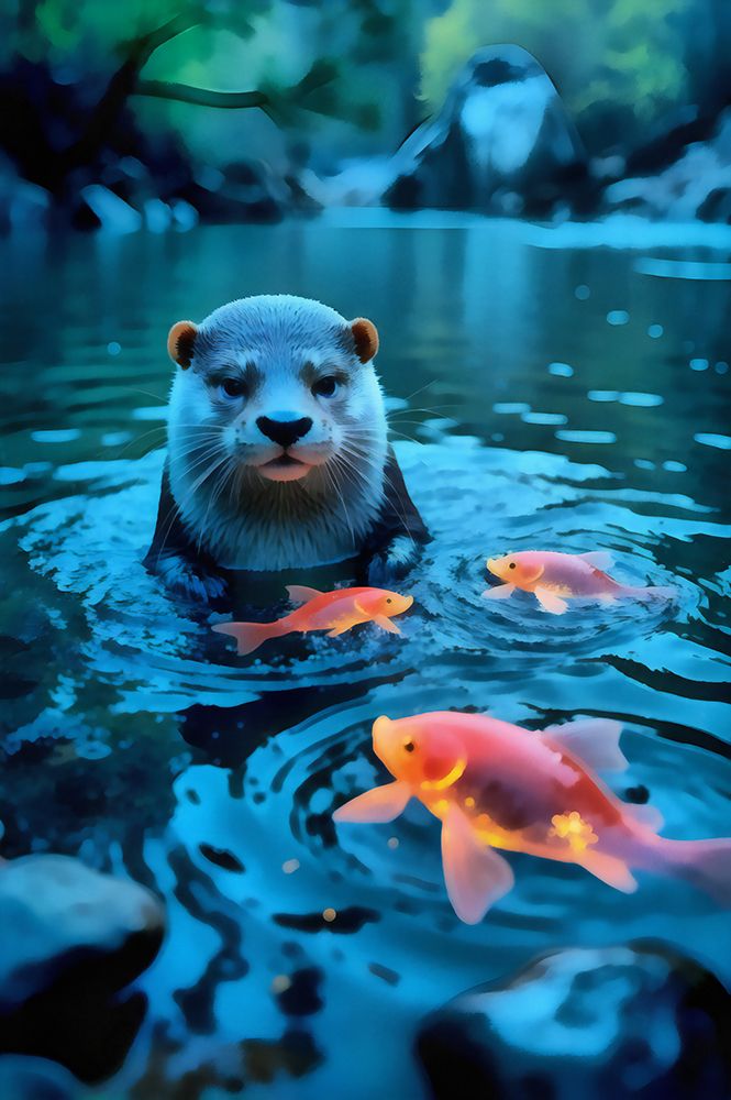 Fantasy Otter II art print by Vanessa Knight for $57.95 CAD