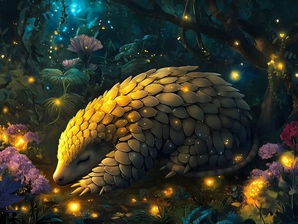 Fantasy Pangolin art print by Vanessa Knight for $57.95 CAD