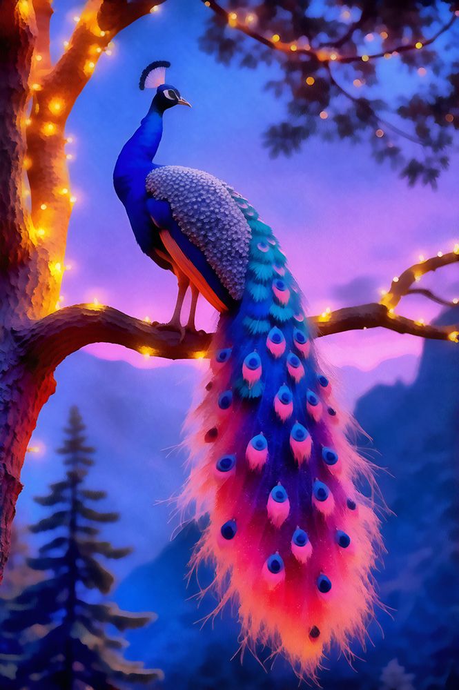 Fantasy Peacock art print by Vanessa Knight for $57.95 CAD