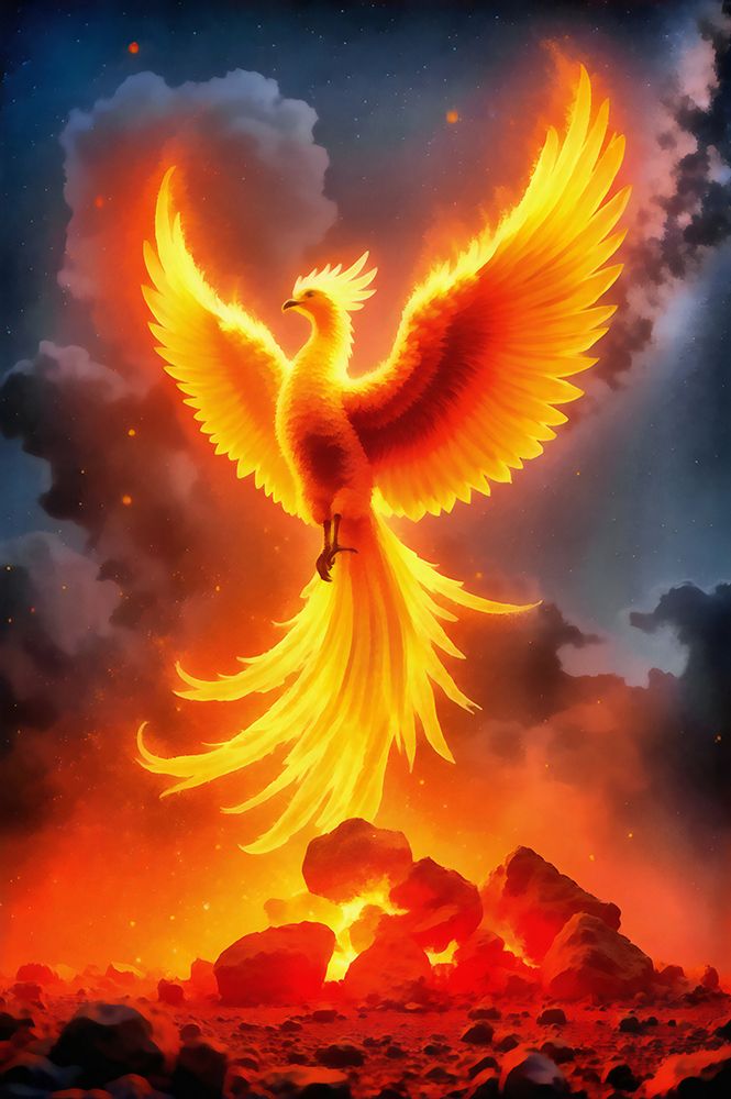 Fantasy Phoenix art print by Vanessa Knight for $57.95 CAD