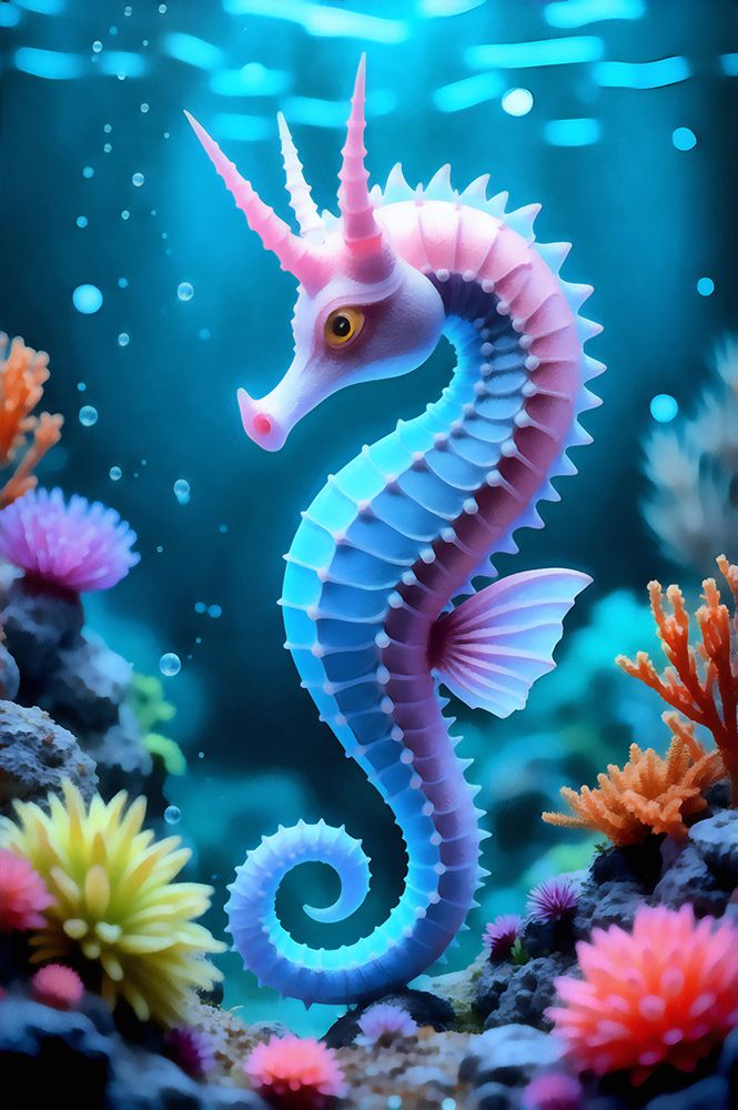 Fantasy Seahorse art print by Vanessa Knight for $57.95 CAD