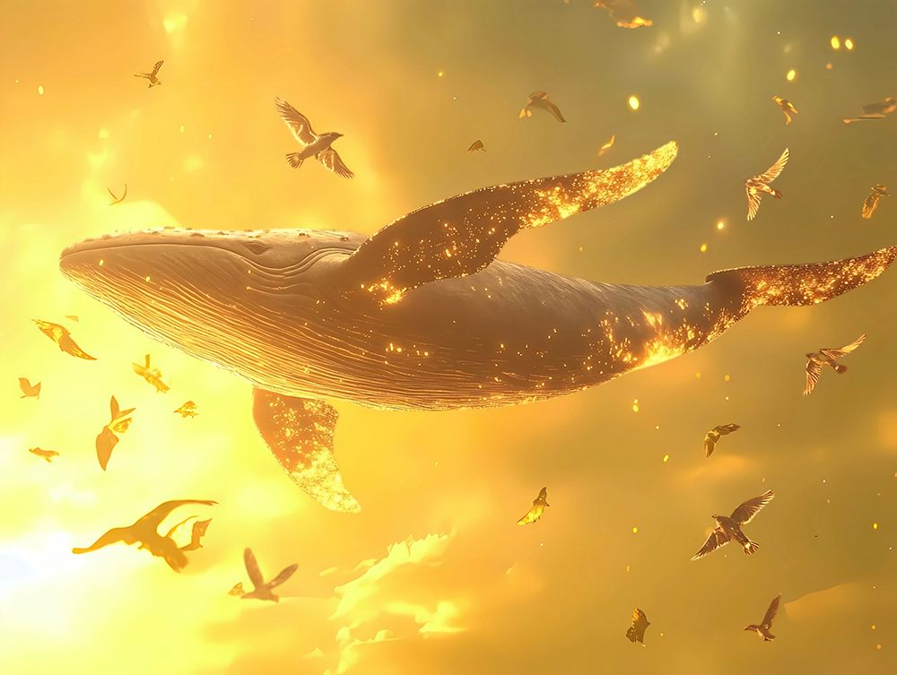 Fantasy Whale art print by Vanessa Knight for $57.95 CAD