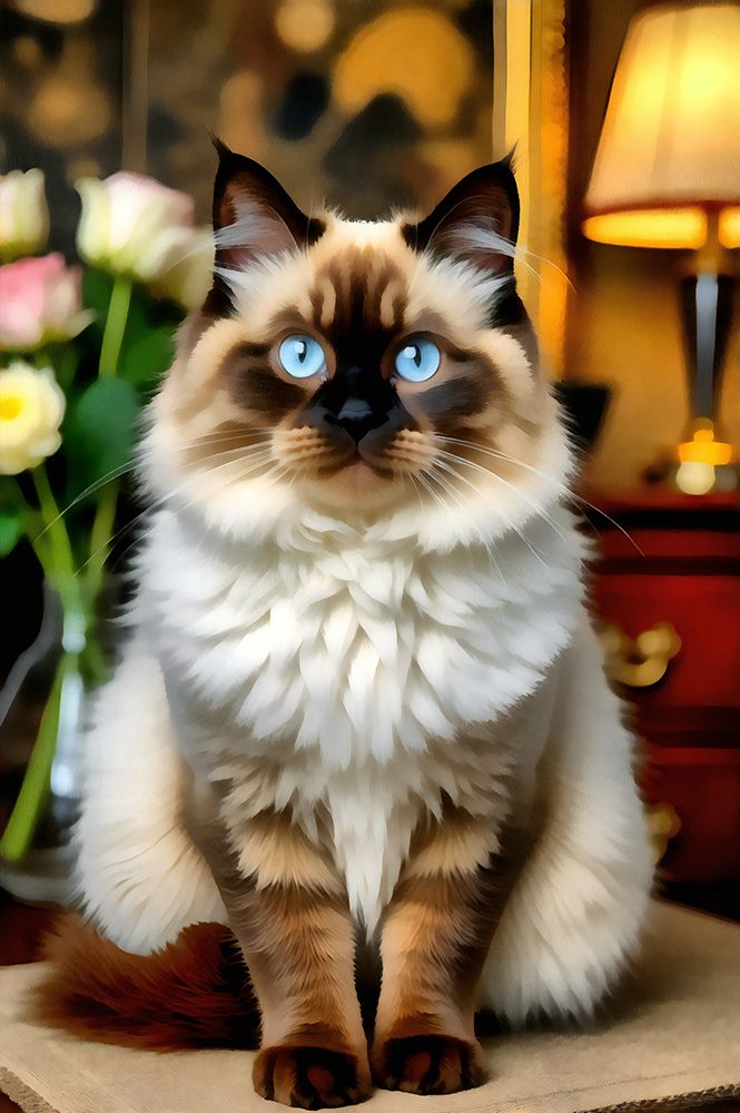 Fluffy Blue Eyes art print by Vanessa Knight for $57.95 CAD