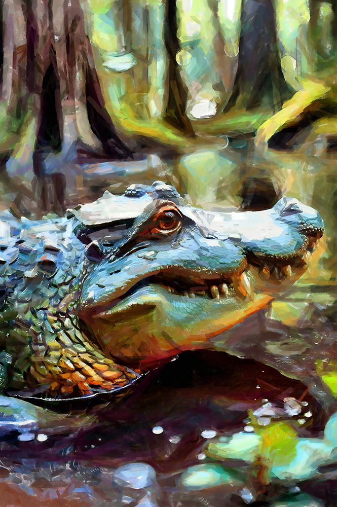 Gator in Green art print by Vanessa Knight for $57.95 CAD