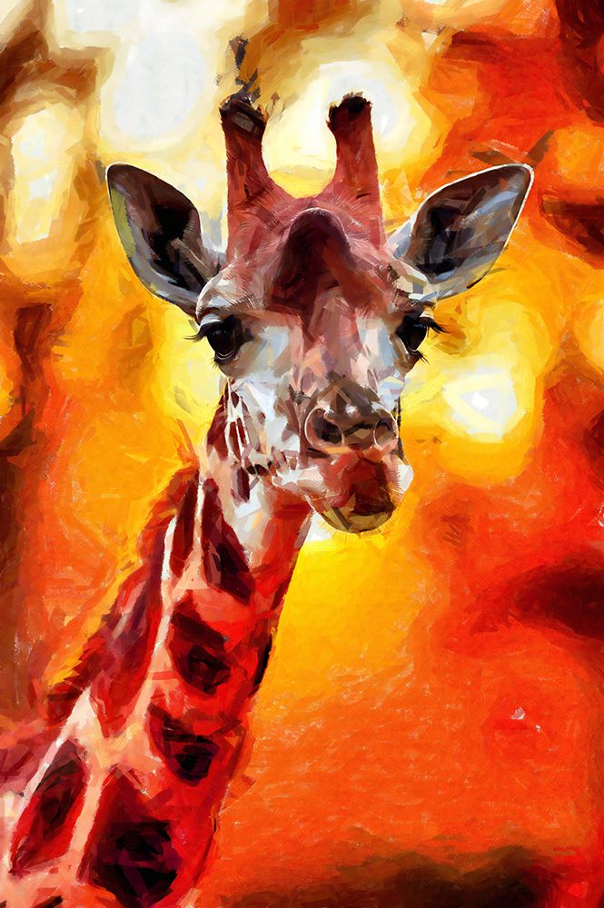 Giraffe Abstraction I art print by Vanessa Knight for $57.95 CAD