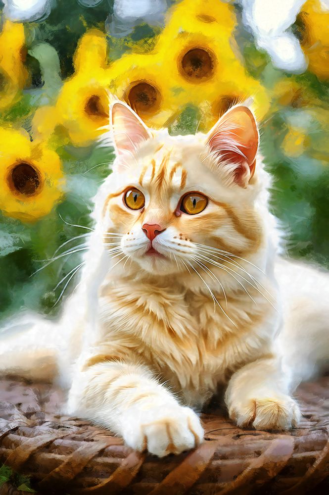 Kitty Abstraction art print by Vanessa Knight for $57.95 CAD