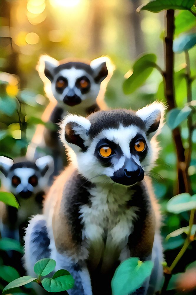 Lemur Family I art print by Vanessa Knight for $57.95 CAD