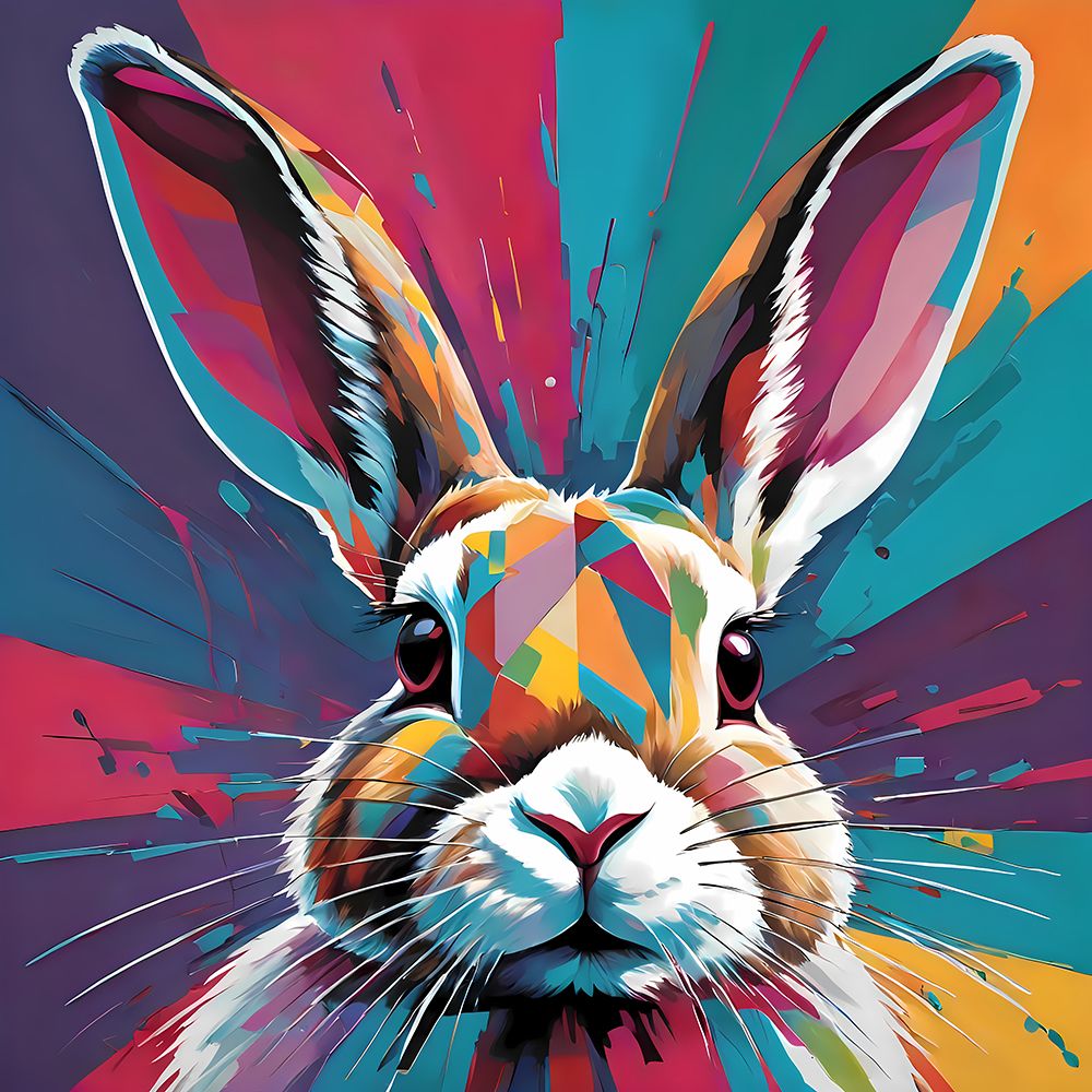Modern Bunny art print by Vanessa Knight for $57.95 CAD