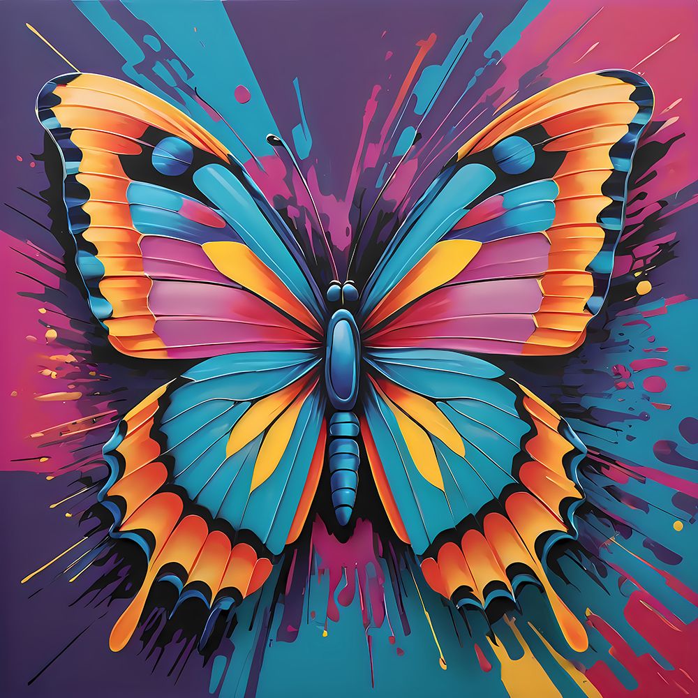 Modern Butterfly art print by Vanessa Knight for $57.95 CAD