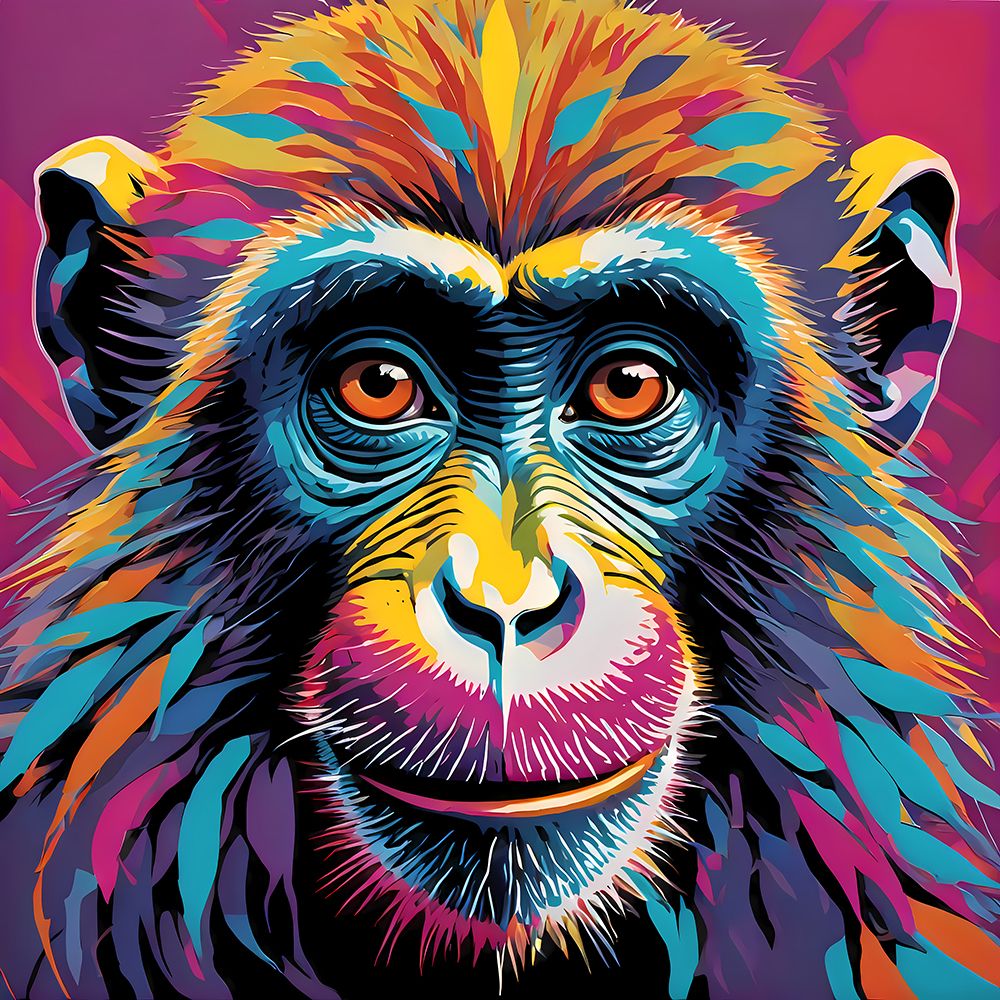 Modern Chimp II art print by Vanessa Knight for $57.95 CAD
