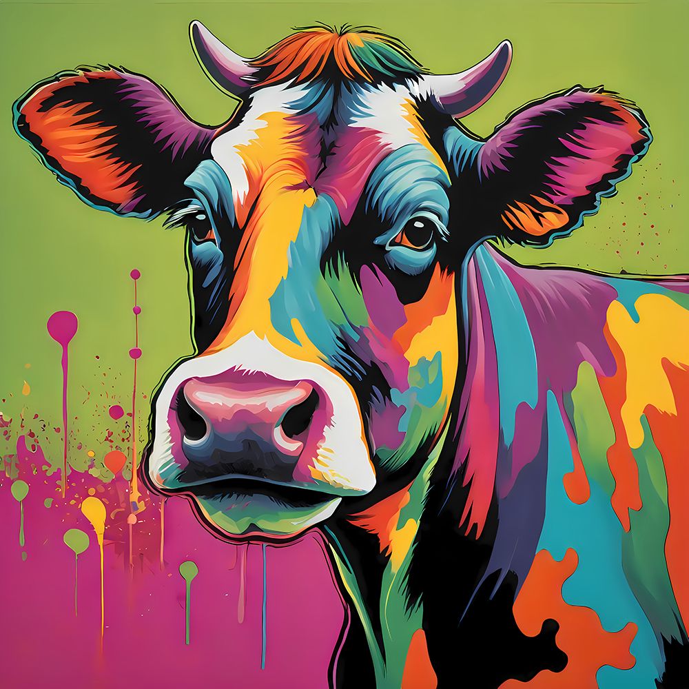 Modern Cow art print by Vanessa Knight for $57.95 CAD