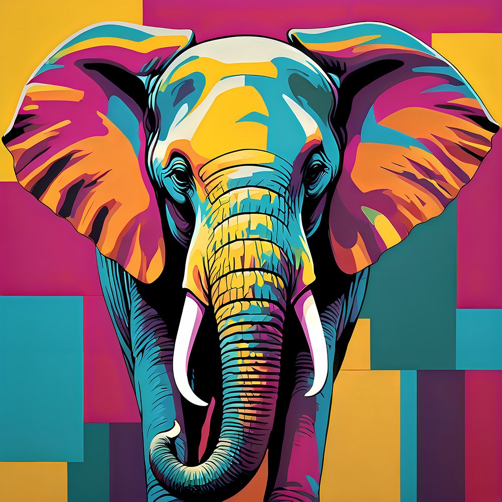 Modern Elephant art print by Vanessa Knight for $57.95 CAD