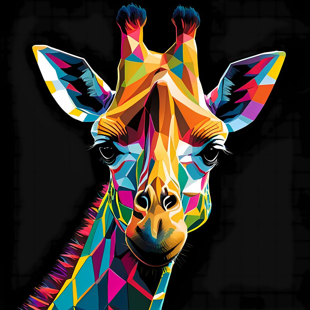 Modern Giraffe art print by Vanessa Knight for $57.95 CAD