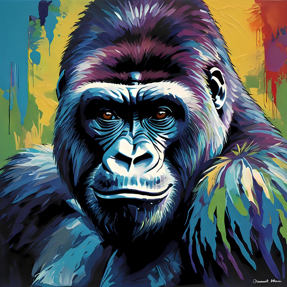 Modern Gorilla art print by Vanessa Knight for $57.95 CAD