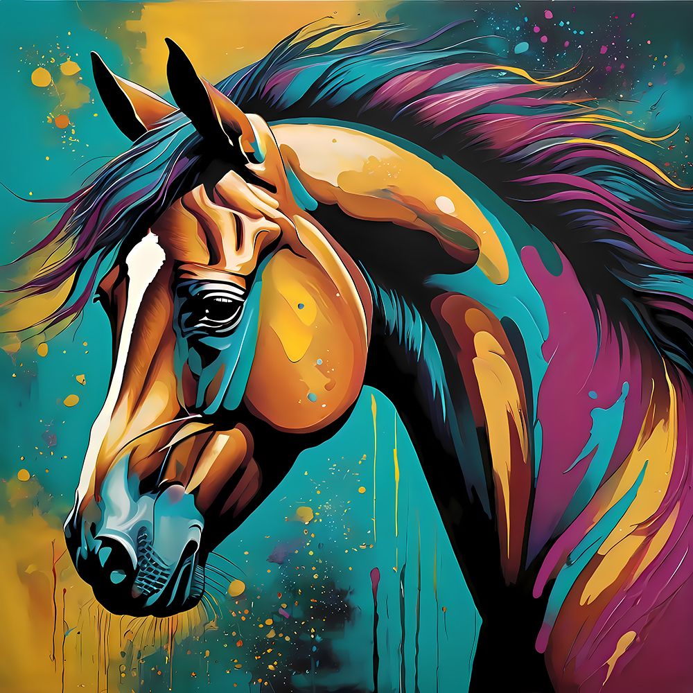 Modern Horse II art print by Vanessa Knight for $57.95 CAD
