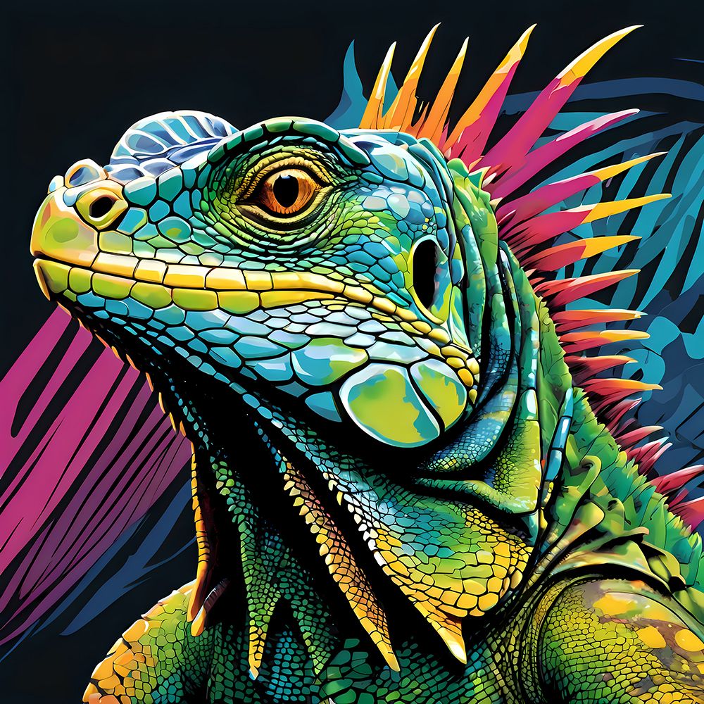 Modern Iguana art print by Vanessa Knight for $57.95 CAD