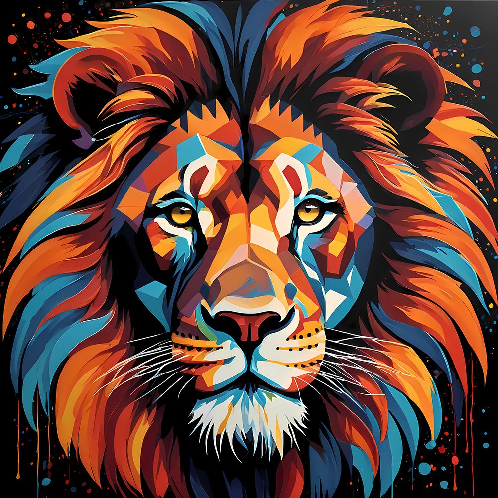 Modern Lion art print by Vanessa Knight for $57.95 CAD