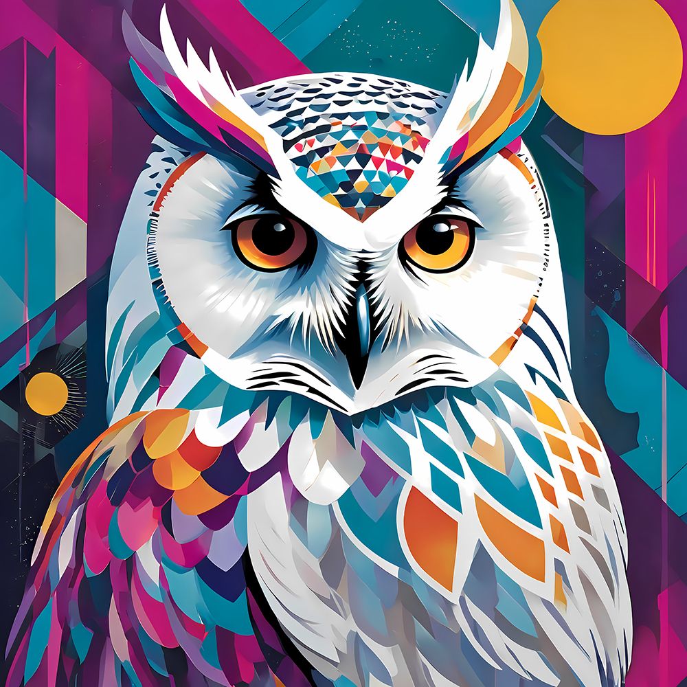 Modern Owl art print by Vanessa Knight for $57.95 CAD