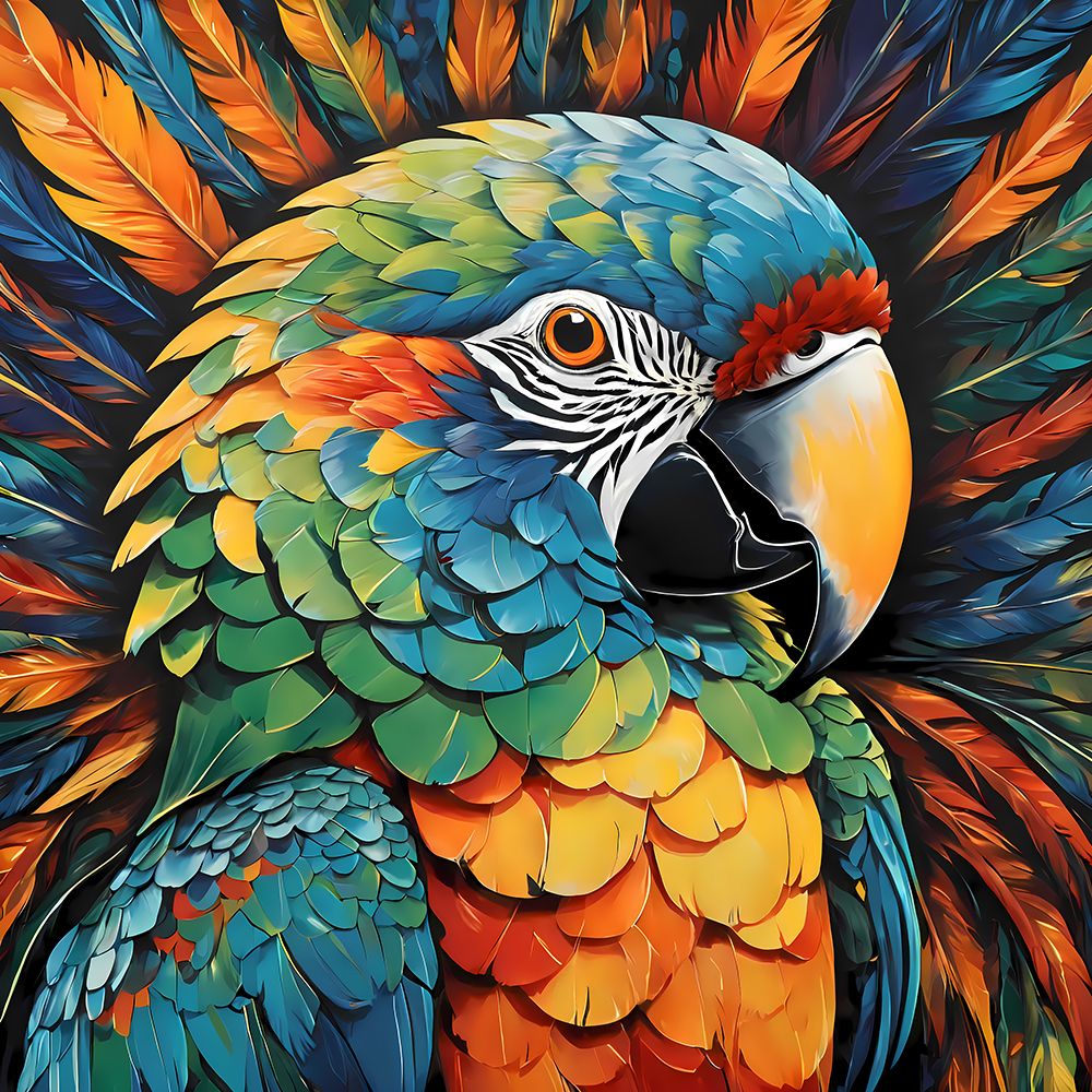 Modern Parrot I art print by Vanessa Knight for $57.95 CAD