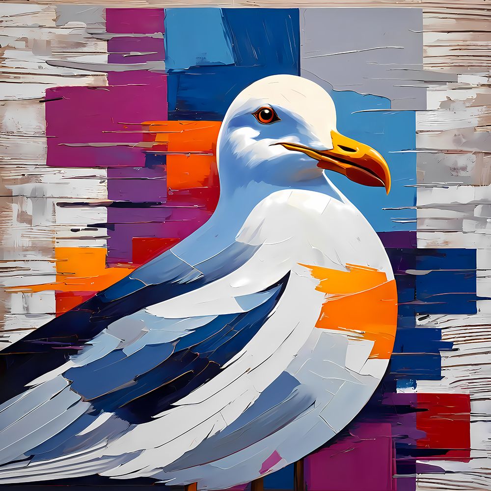 Modern Seagull art print by Vanessa Knight for $57.95 CAD