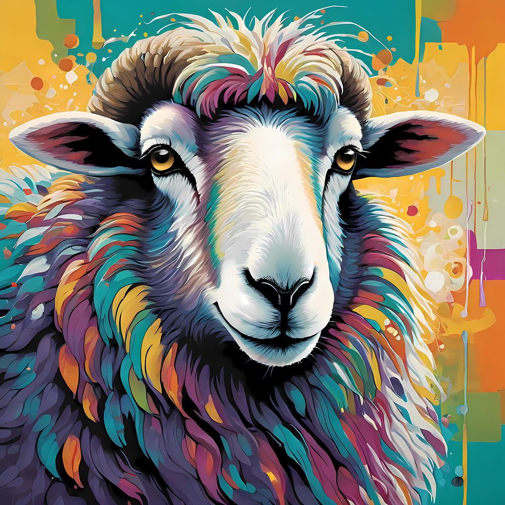 Modern Sheep art print by Vanessa Knight for $57.95 CAD