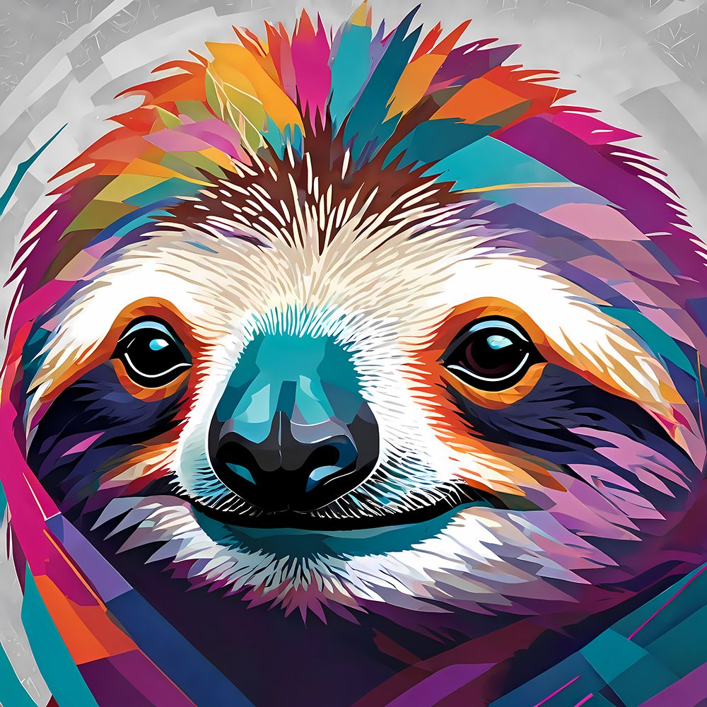 Modern Sloth I art print by Vanessa Knight for $57.95 CAD