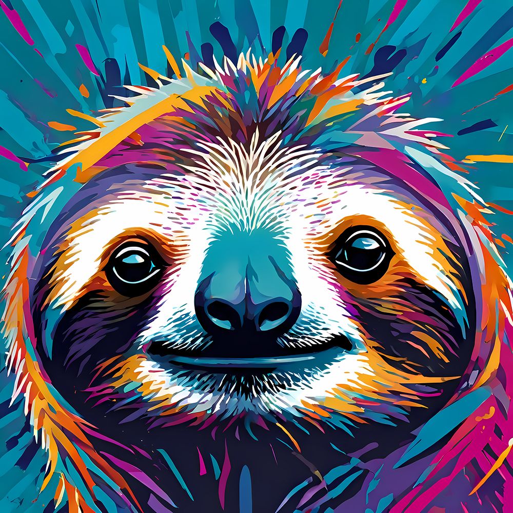 Modern Sloth III art print by Vanessa Knight for $57.95 CAD