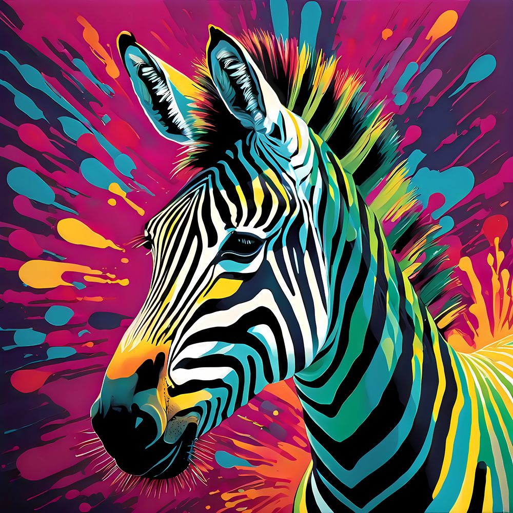 Modern Zebra art print by Vanessa Knight for $57.95 CAD