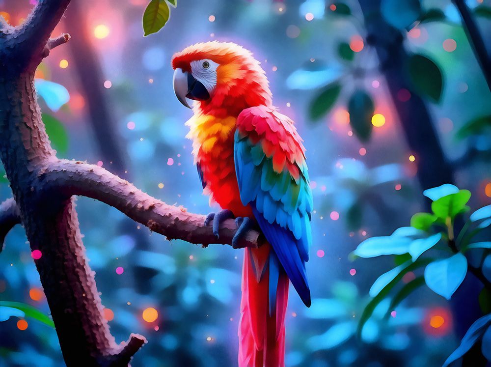 Parrot Abstraction art print by Vanessa Knight for $57.95 CAD