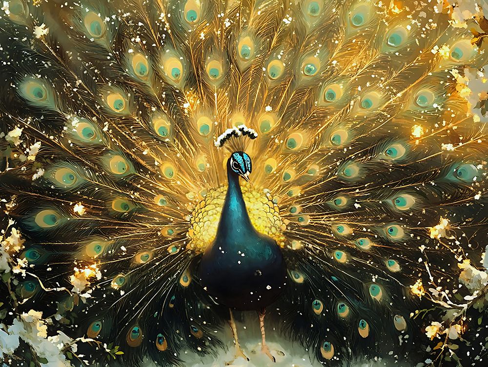 Peacock Abstraction art print by Vanessa Knight for $57.95 CAD