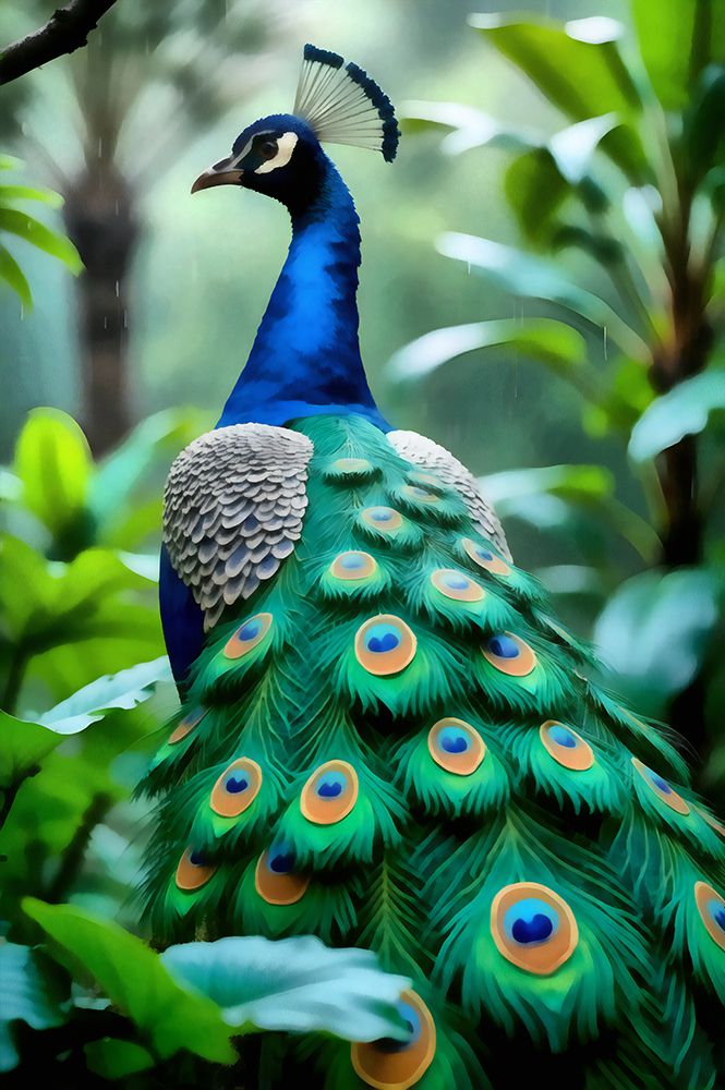 Peacock in Green art print by Vanessa Knight for $57.95 CAD