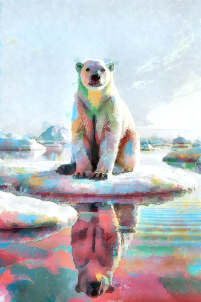 Polar Bear Abstraction I art print by Vanessa Knight for $57.95 CAD