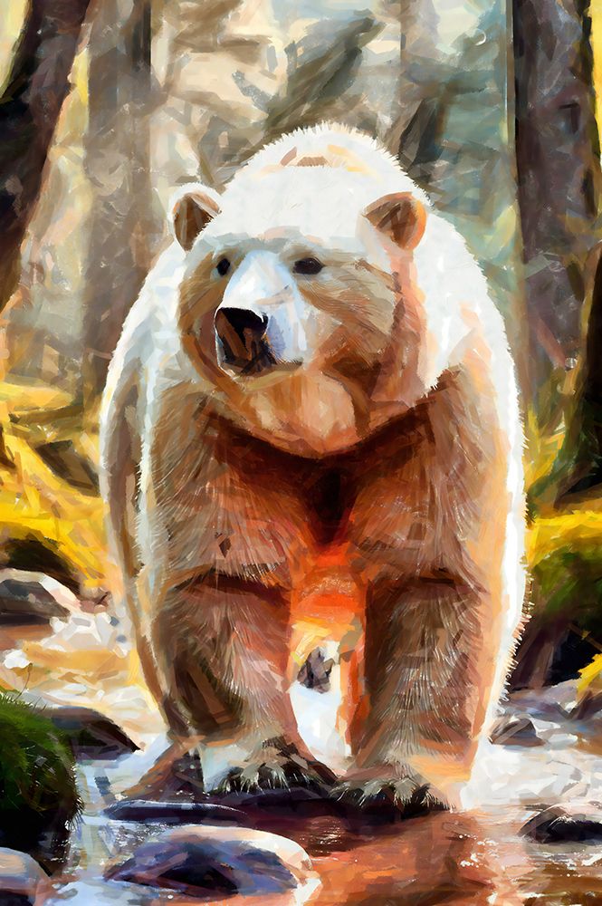 Polar Bear Abstraction II art print by Vanessa Knight for $57.95 CAD