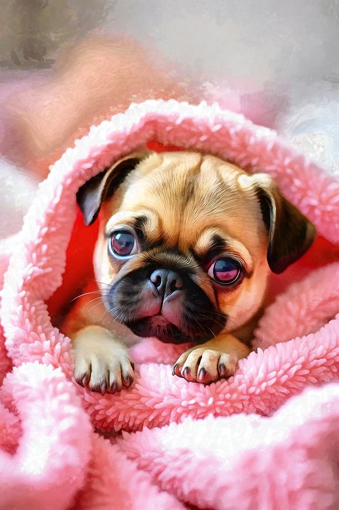 Puppy in Pink art print by Vanessa Knight for $57.95 CAD