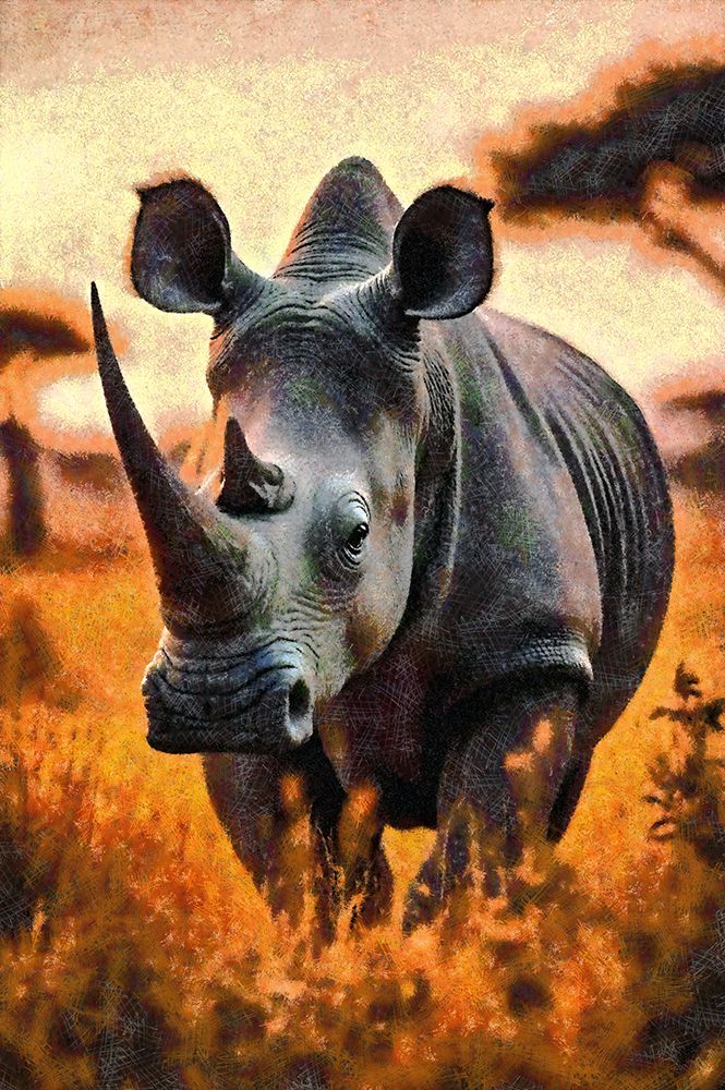 Rhino Abstraction art print by Vanessa Knight for $57.95 CAD