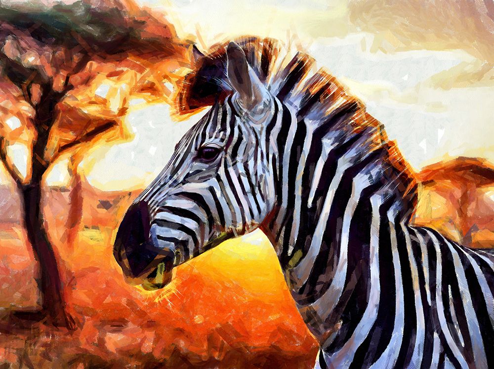 Stripey Horse I art print by Vanessa Knight for $57.95 CAD