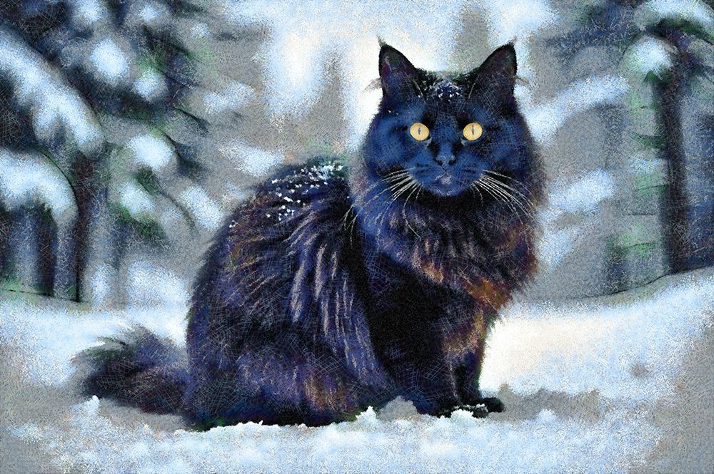 Winter Kitty art print by Vanessa Knight for $57.95 CAD