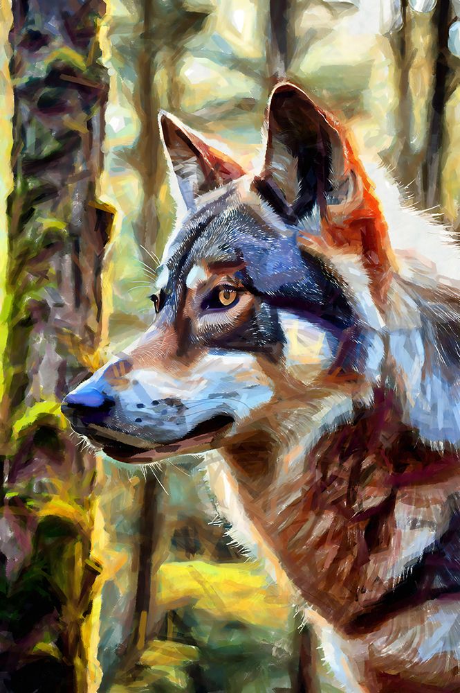 Wolf Abstraction art print by Vanessa Knight for $57.95 CAD