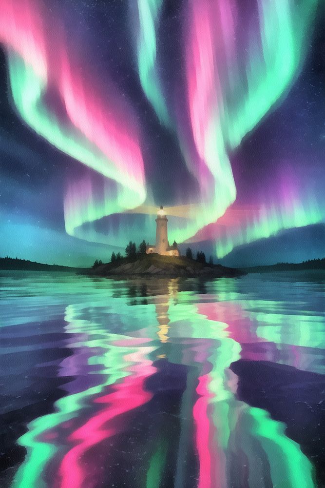 Northern Lights Fantasy VI art print by Vanessa Knight for $57.95 CAD