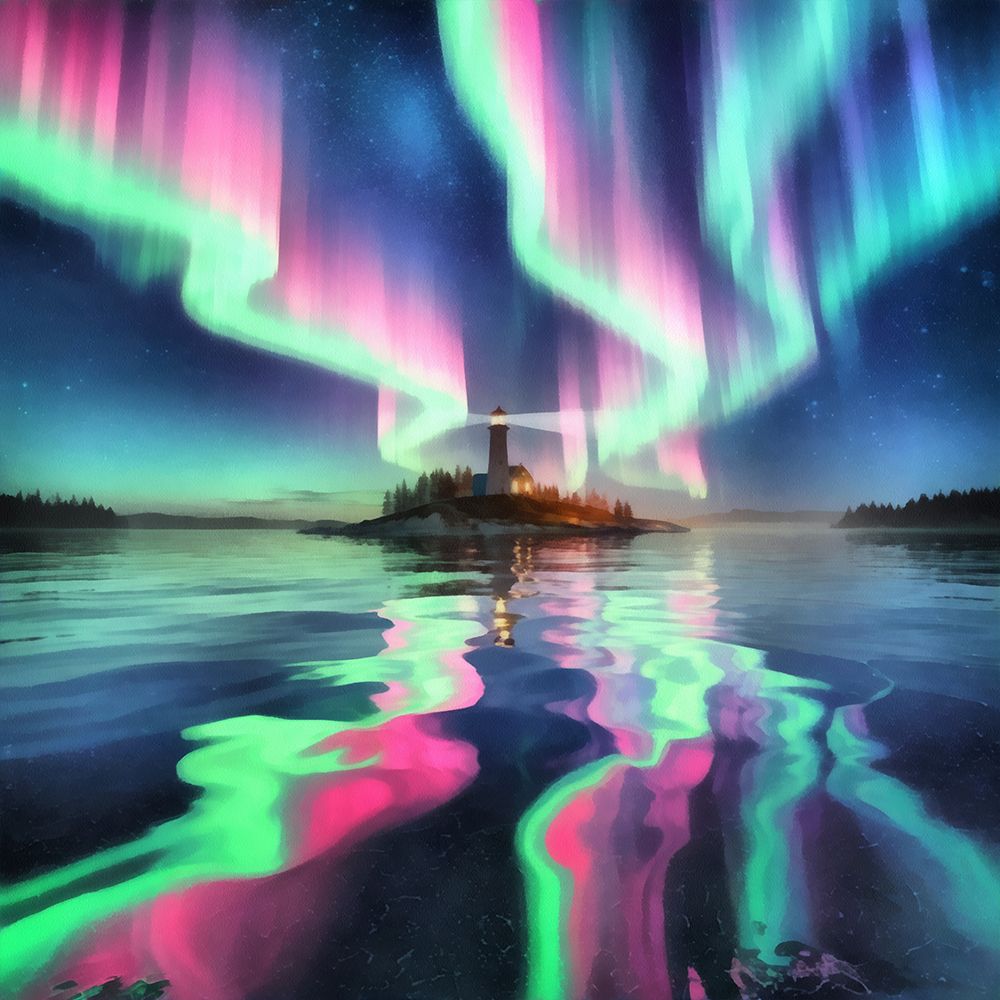 Northern Lights Fantasy VII art print by Vanessa Knight for $57.95 CAD