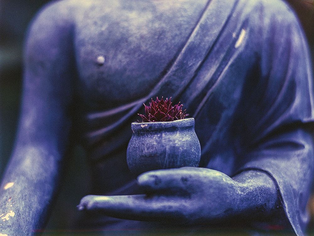 Blue Buddha Statue art print by Artographie for $57.95 CAD