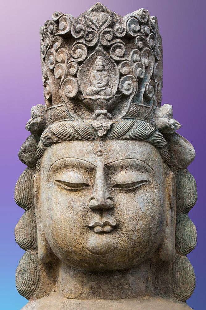 Buddha Head Statue with Crown art print by Artographie for $57.95 CAD
