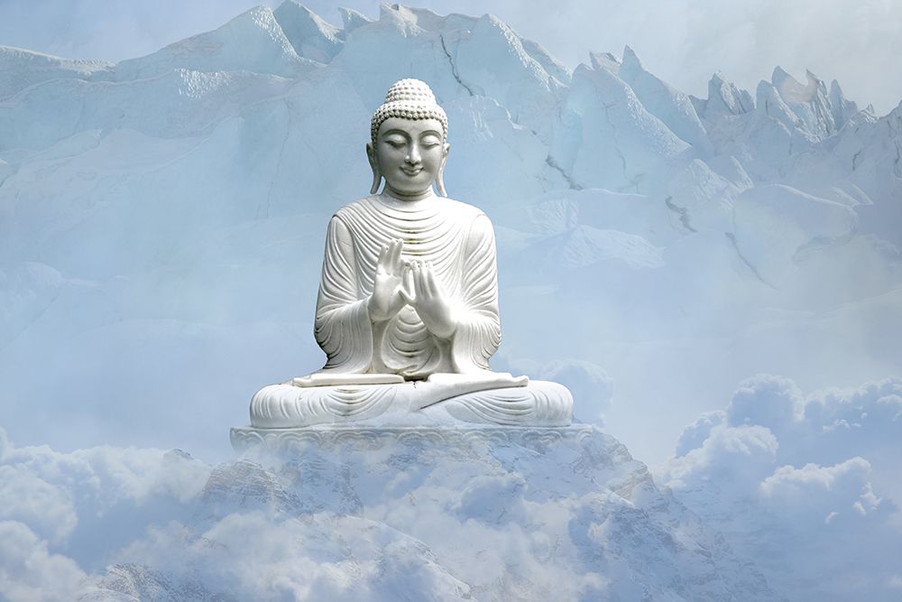 Giant White Buddha art print by Artographie for $57.95 CAD