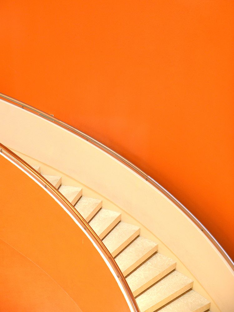 Orange Stairs art print by Artographie for $57.95 CAD