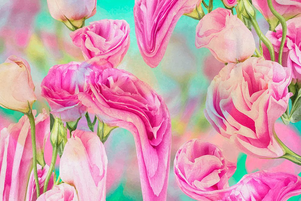 Psychedelic Pink Roses art print by Artographie for $57.95 CAD